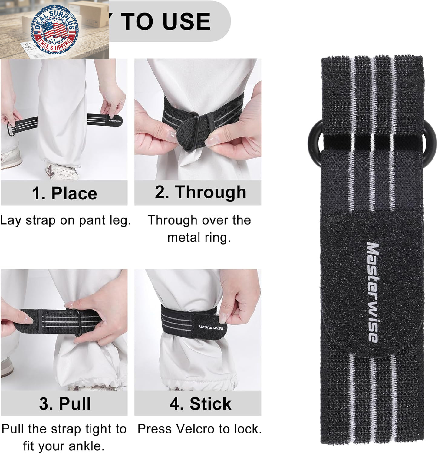 Adjustable Elastic Ankle Straps, Boot Straps for Cowboy Boots, Pant Leg Straps f