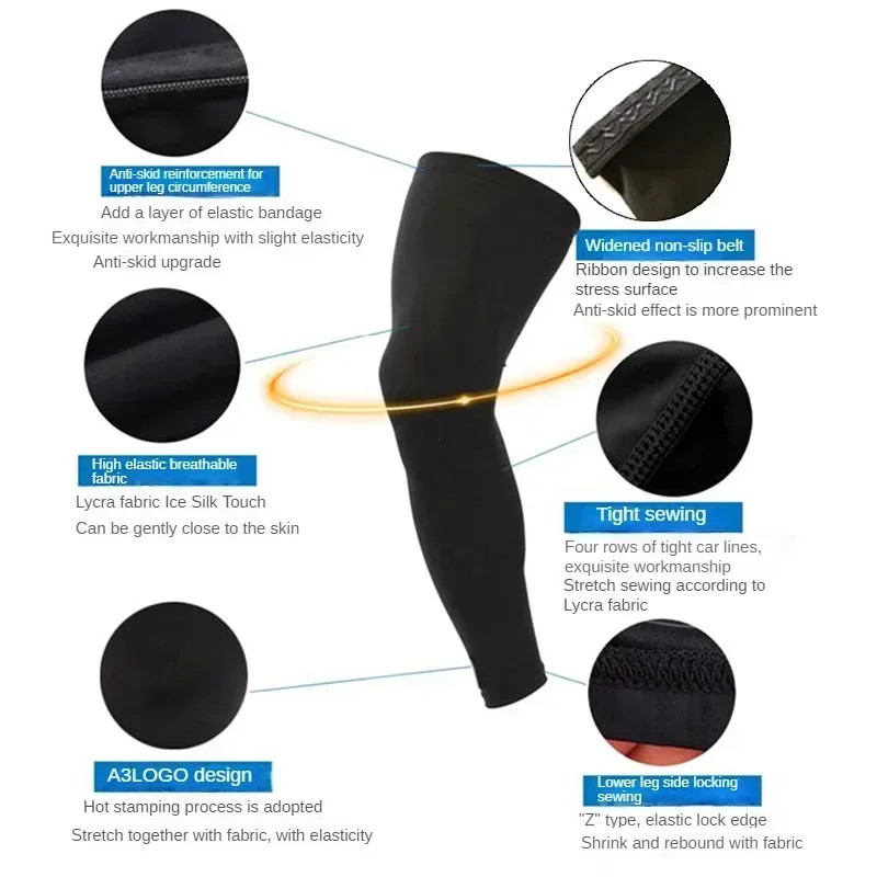 1Pcs Compression Leg Warm Basketball Football Cycling Socks Knee Calf Sleeves