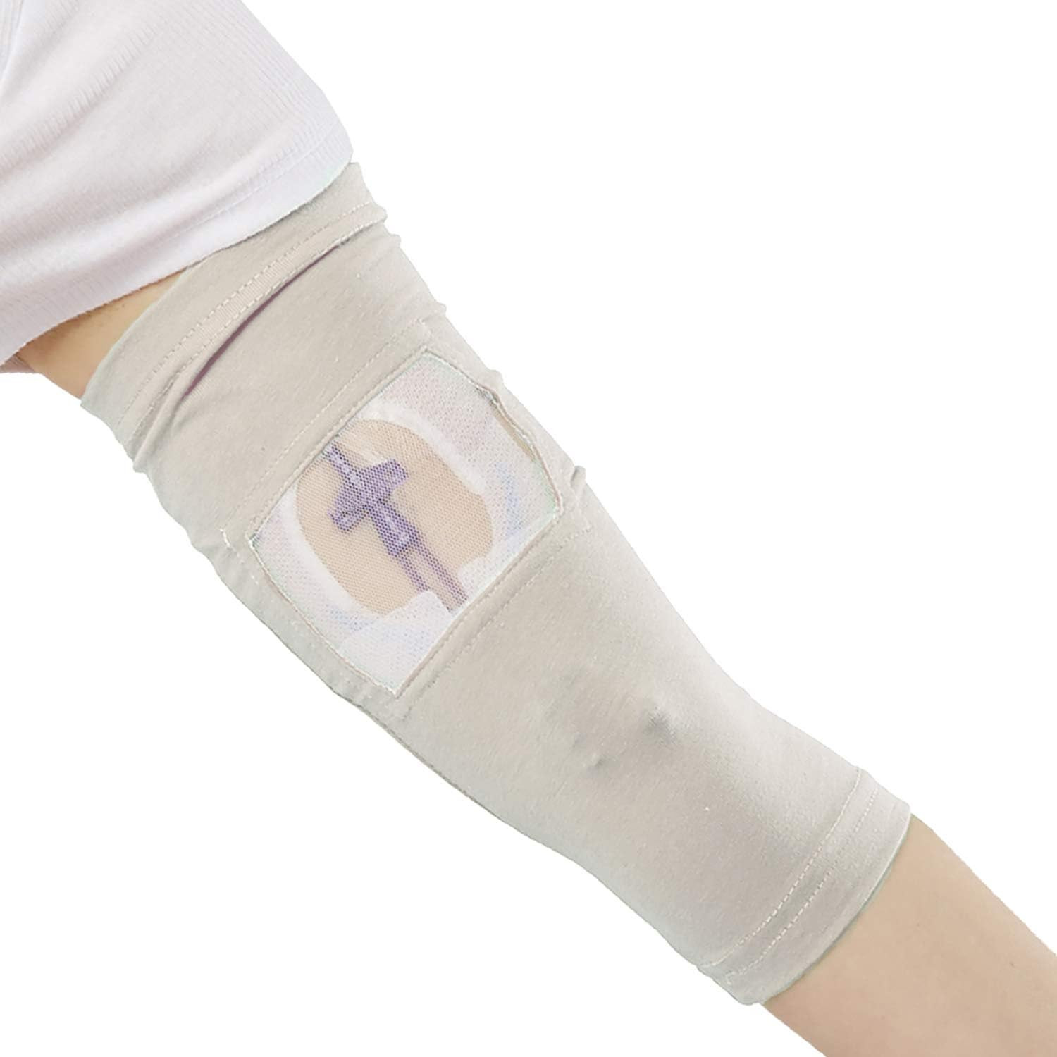 – Classic Long PICC Line Sleeve (Slate, X-Large 17″-19″) – Secure PICC Protectio