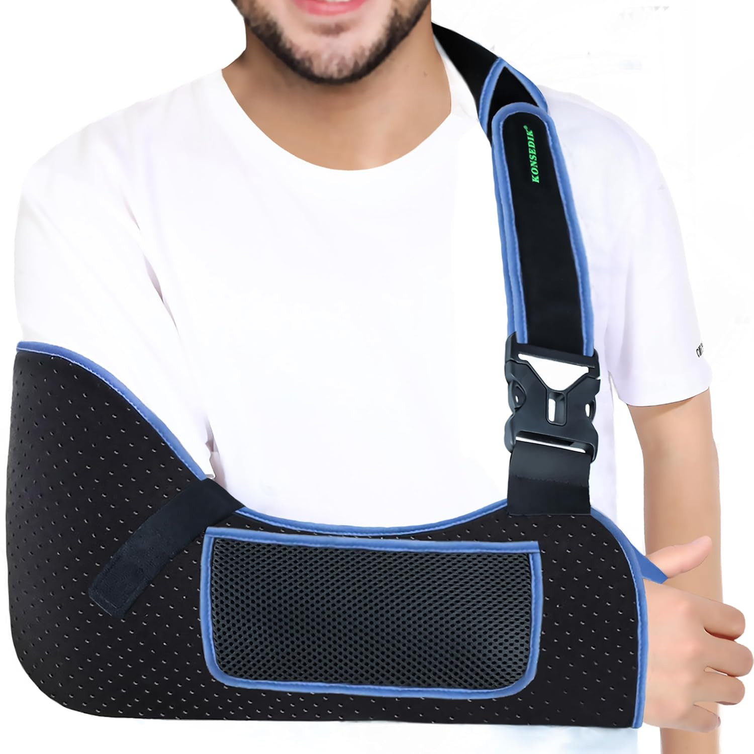 KONSEDIK Arm Shoulder Sling for Men and Women,Porous Comfort Medical Sling with