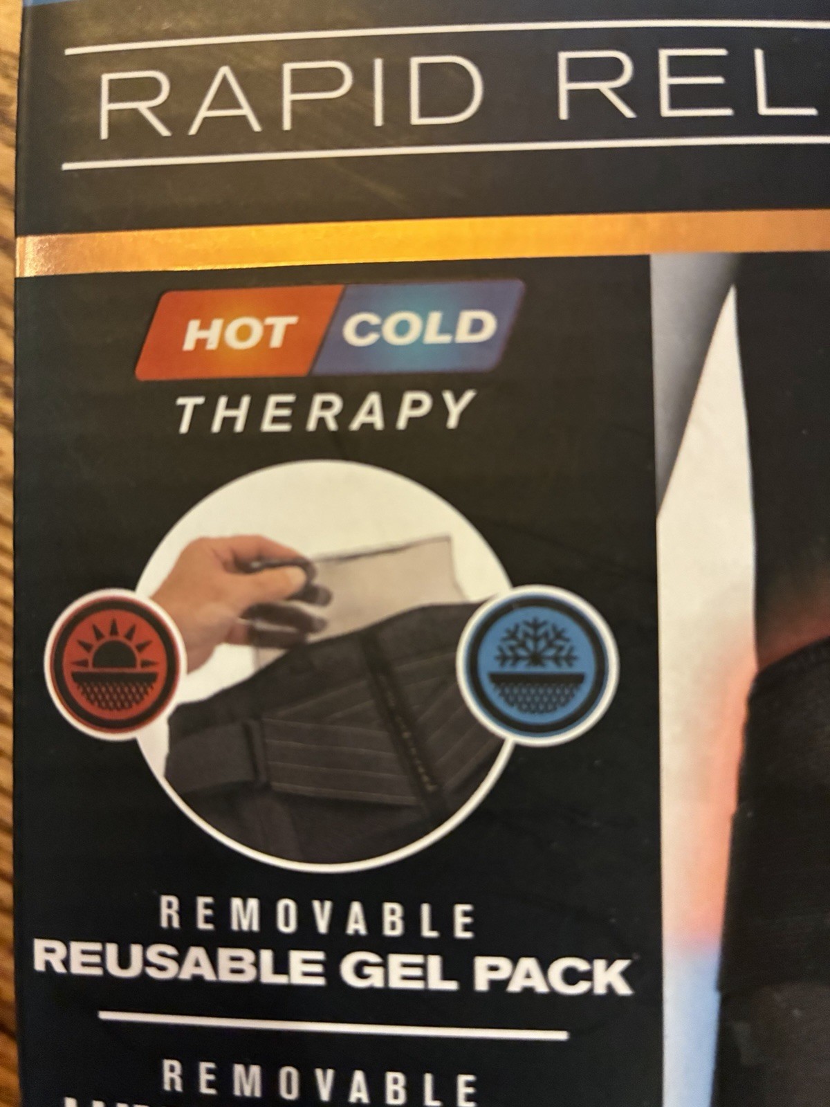 Copper Fit Rapid Relief Back Support Wrap 3-in-1 Hot/Cold Removable Gel Pack
