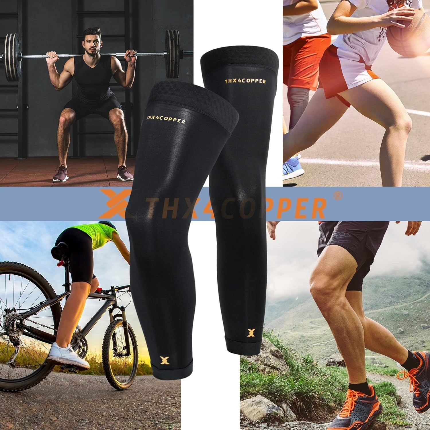 Ergonomic Compression Full Leg Sleeves – Enhanced Performance & Recovery, Large