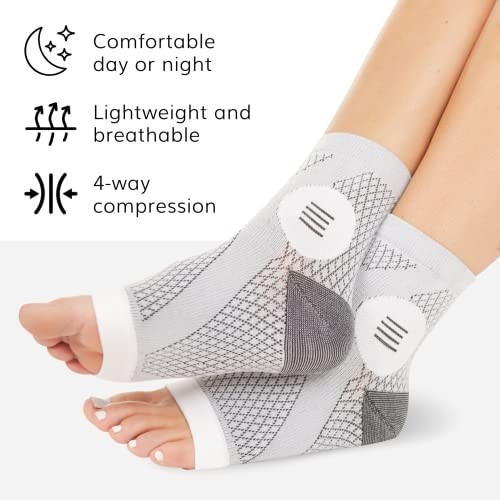 Compression Neuropathy Socks (3 Pairs) – Toeless Foot Sleeves for Diabetic Relie