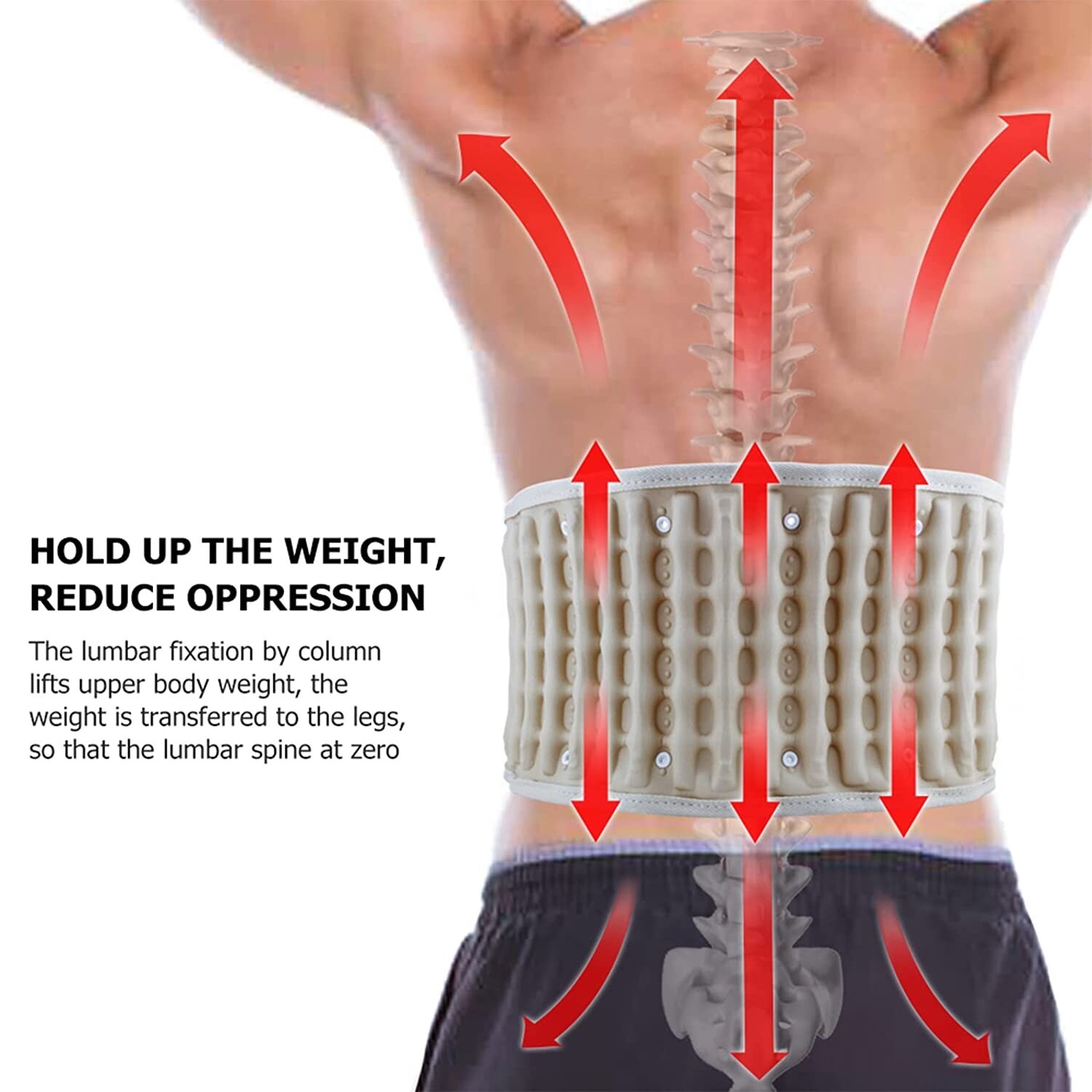 Decompression Belt Back Brace Lumbar Support Spinal Air Lower PainWaist Traction