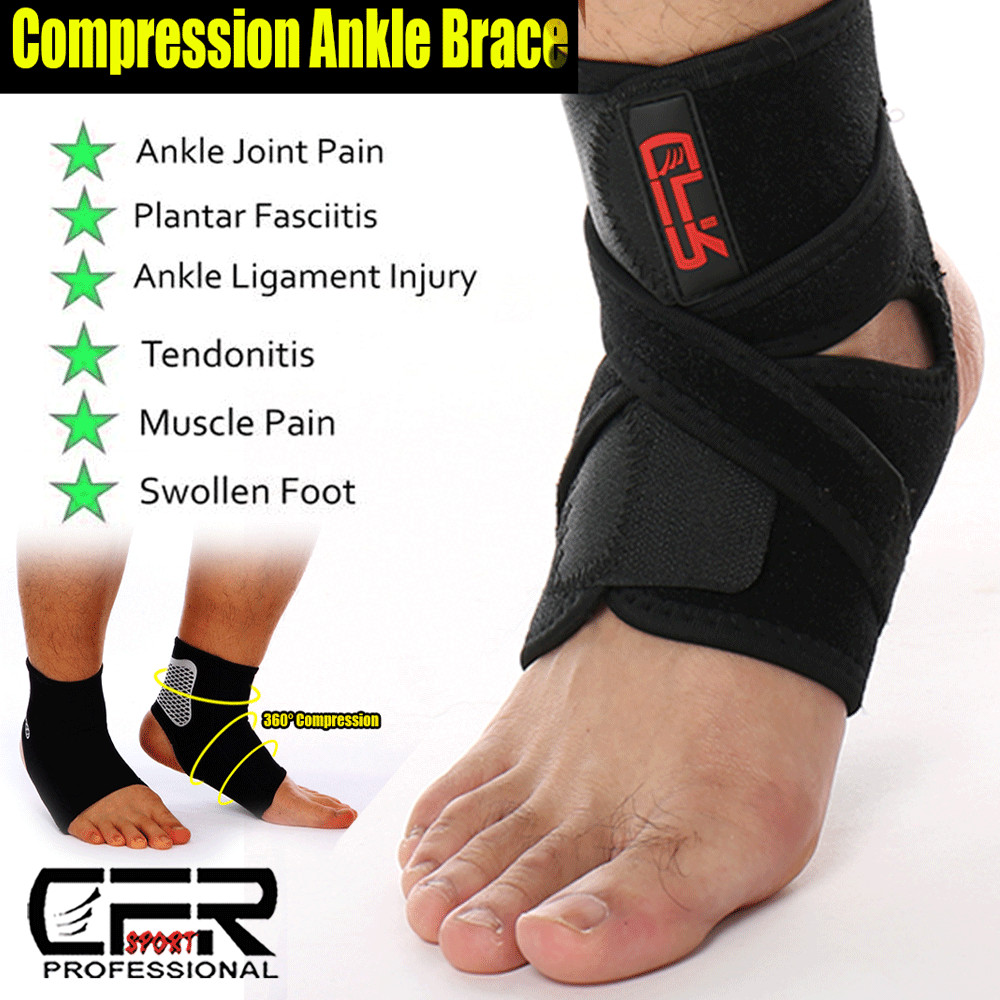 Ankle Support Compression Plantar Fasciitis Sleeve Sport Foot Heel Strap Brace