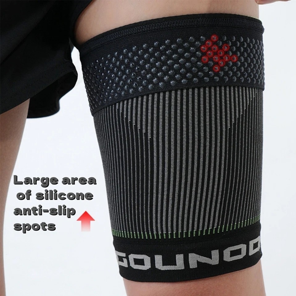 Compression Thigh Hamstring Support Sleeve Brace Sport Upper Leg Pain Relief Gym