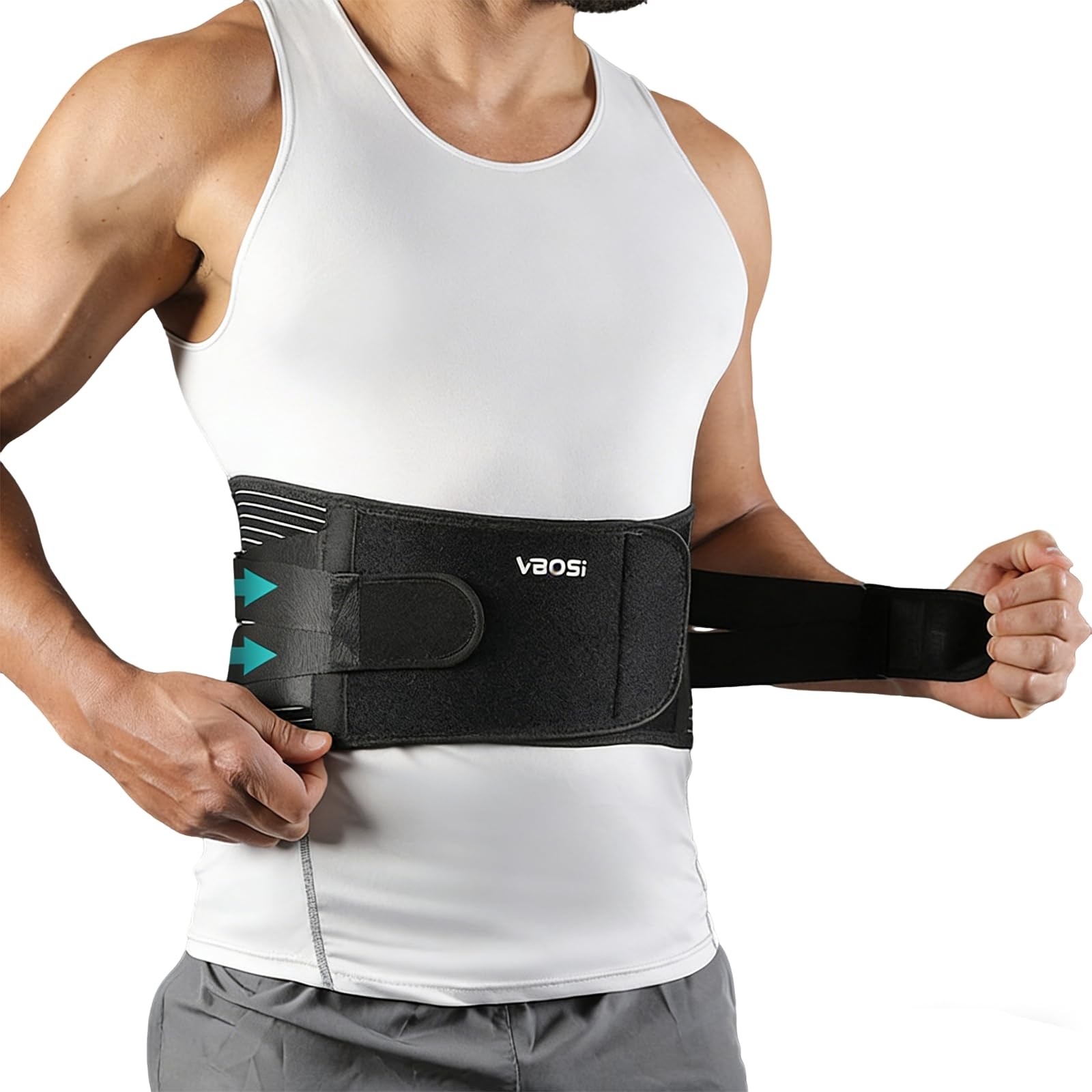 Back Brace for Men Lower Women, Adjustable XX-Large, Black