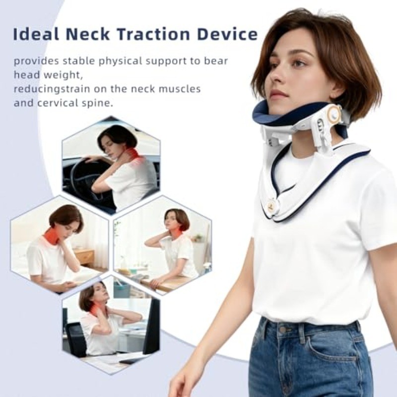 Cervical Traction Device, Lightweight & Adjustable Neck Stretcher for Neck Suppo
