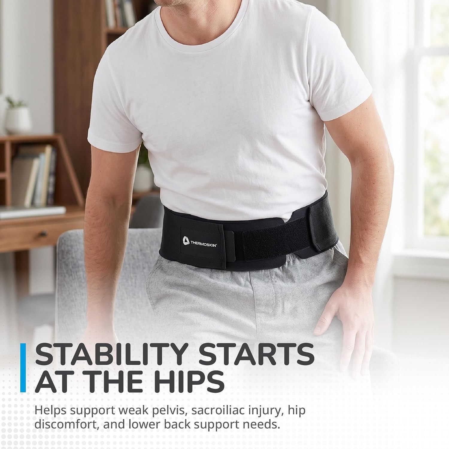 X-Large Black Sacroiliac Support Belt – Enhance Stability for Back Pain Relief