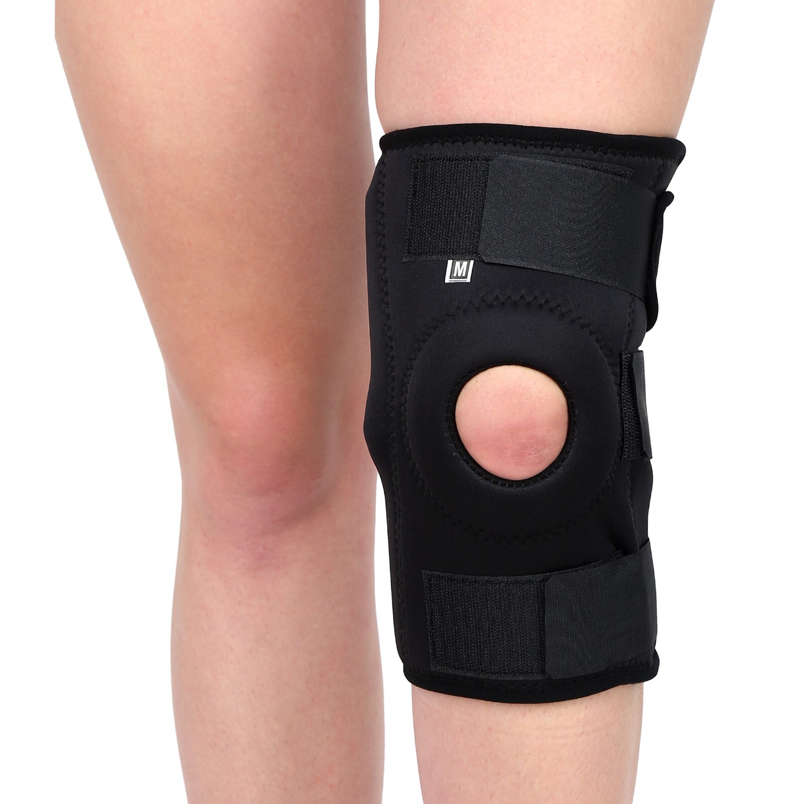 Longlife Hinged Knee Support 12 × 10 × 1 cm Adjustable Size Grey Color Sleeve