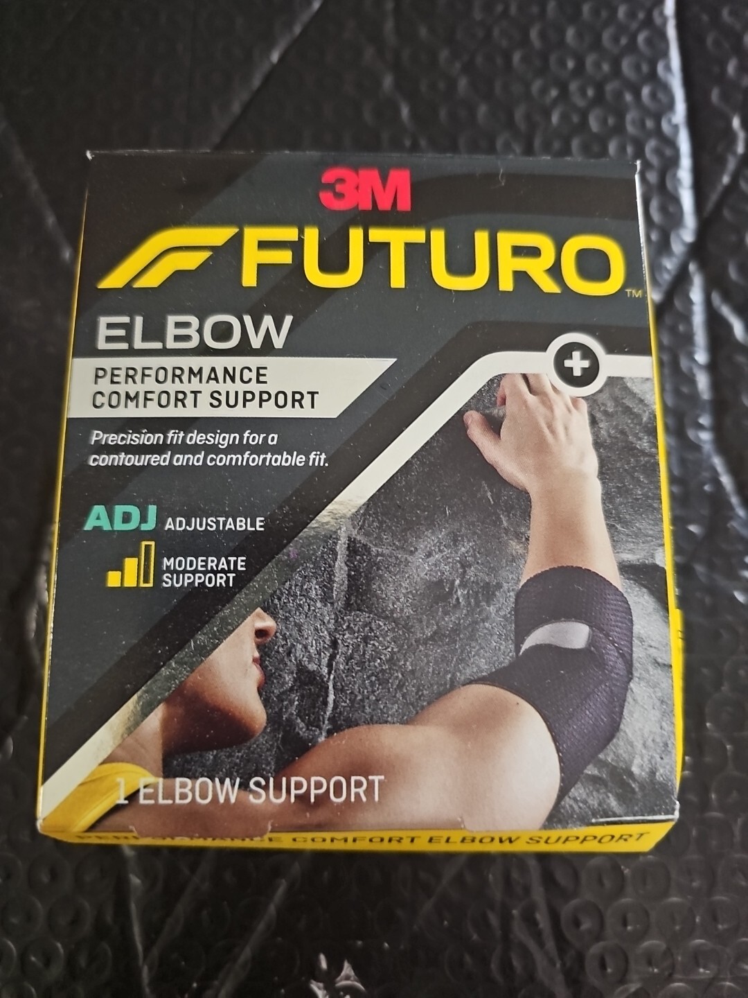 3M Futuro Elbow Performance Comfort Moderate Support Adjustable Wrap Brace Black