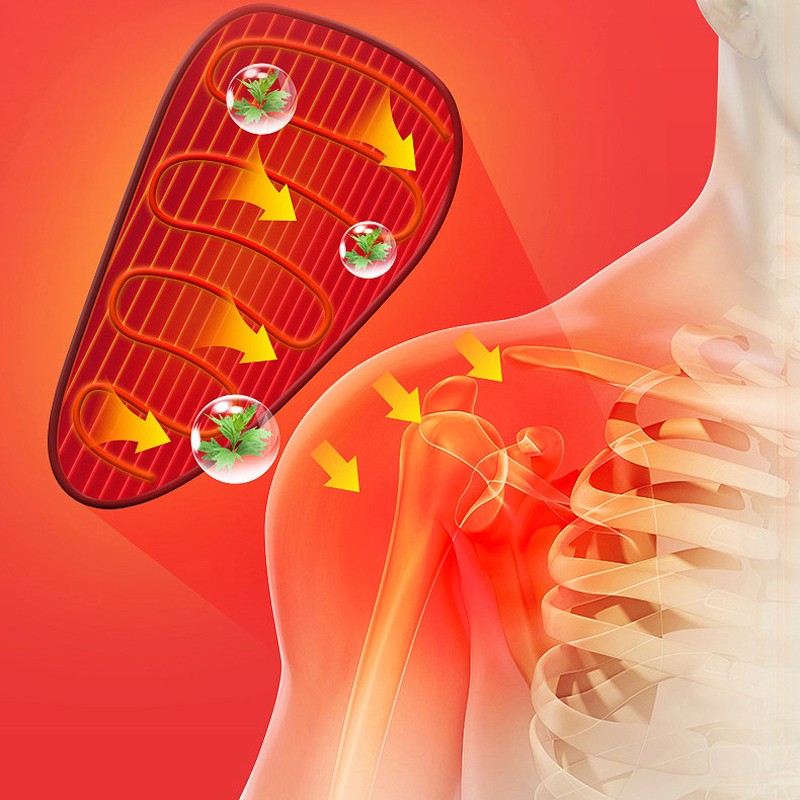 Electric Heated Shoulder Massager With Vibration Massage Brace Joint Pain Relief