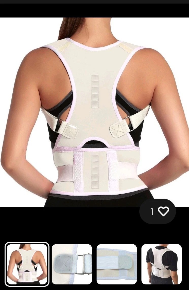 Thoracic Back Brace Posture Corrector- Magnetic Lumbar Back Support Belt-Back…