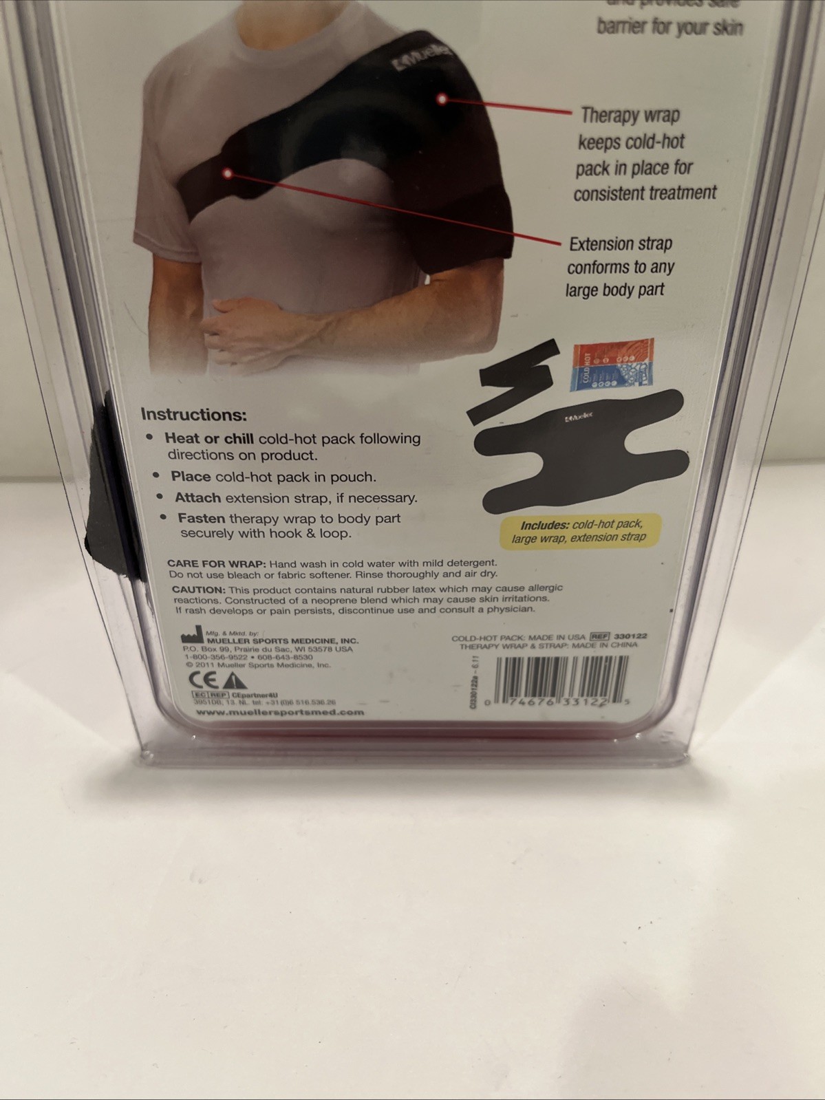 MLR Sport Care Cold/Hot Therapy Wrap Black, Large