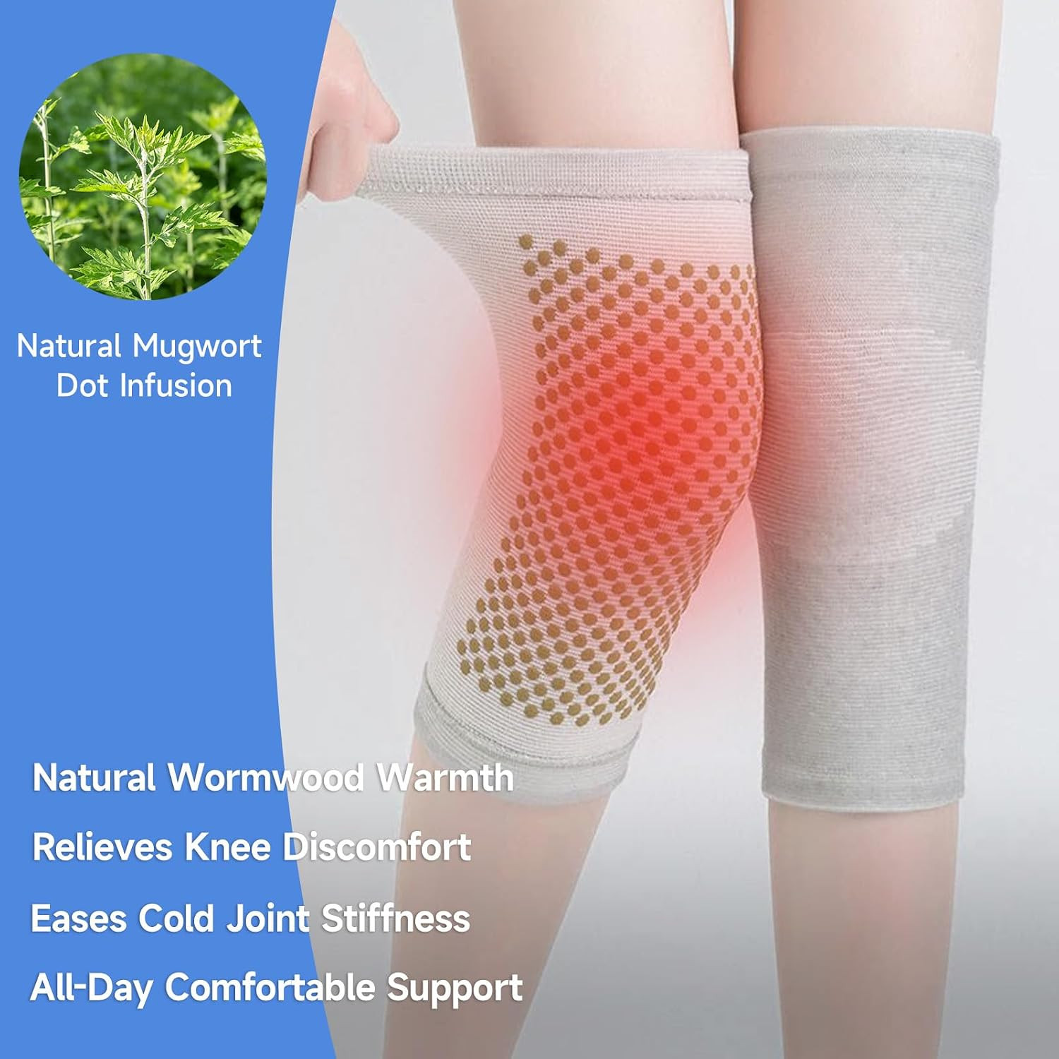 One Compression Knee Sleeves, Knee Brace for Women Men Knee Pain, Elastic Compre