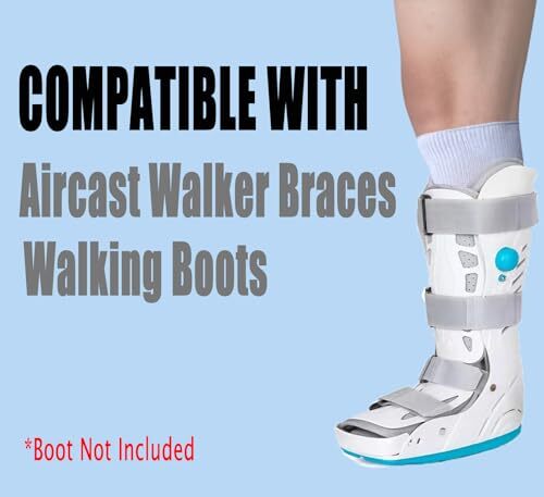 2 Pairs Walking Boot Socks Replacement Liner for Air cast Walking Boot Fractu…