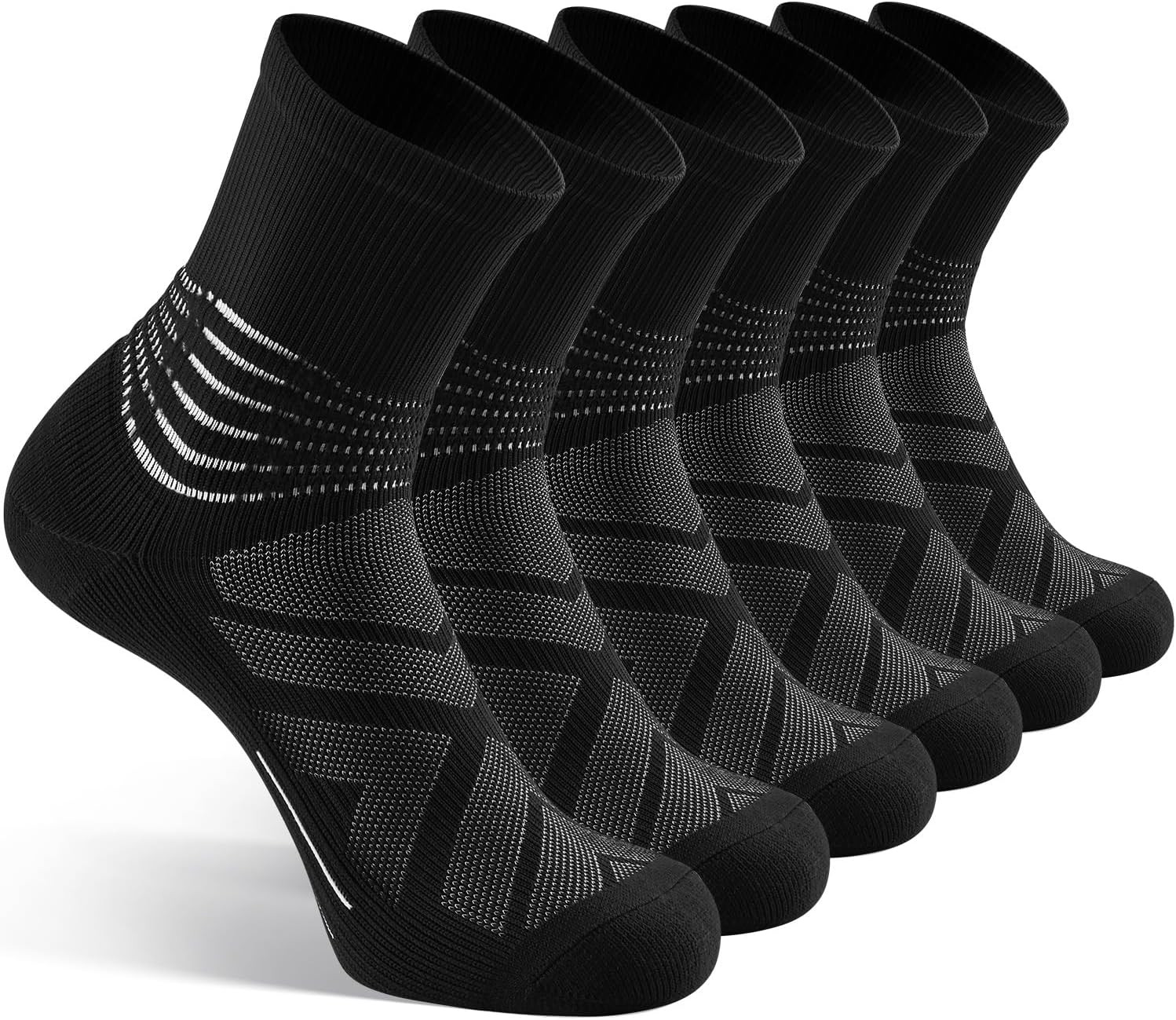 Compression Ankle Support Crew Socks Men Women Wicking Plantar Fasciitis Relief