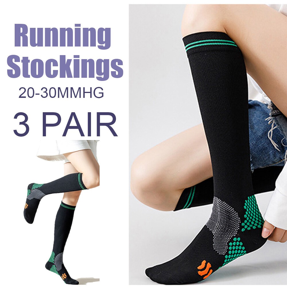 3Pair Copper Compression Socks 20-30Mmhg For Men and Women Stockings Size S-XXL