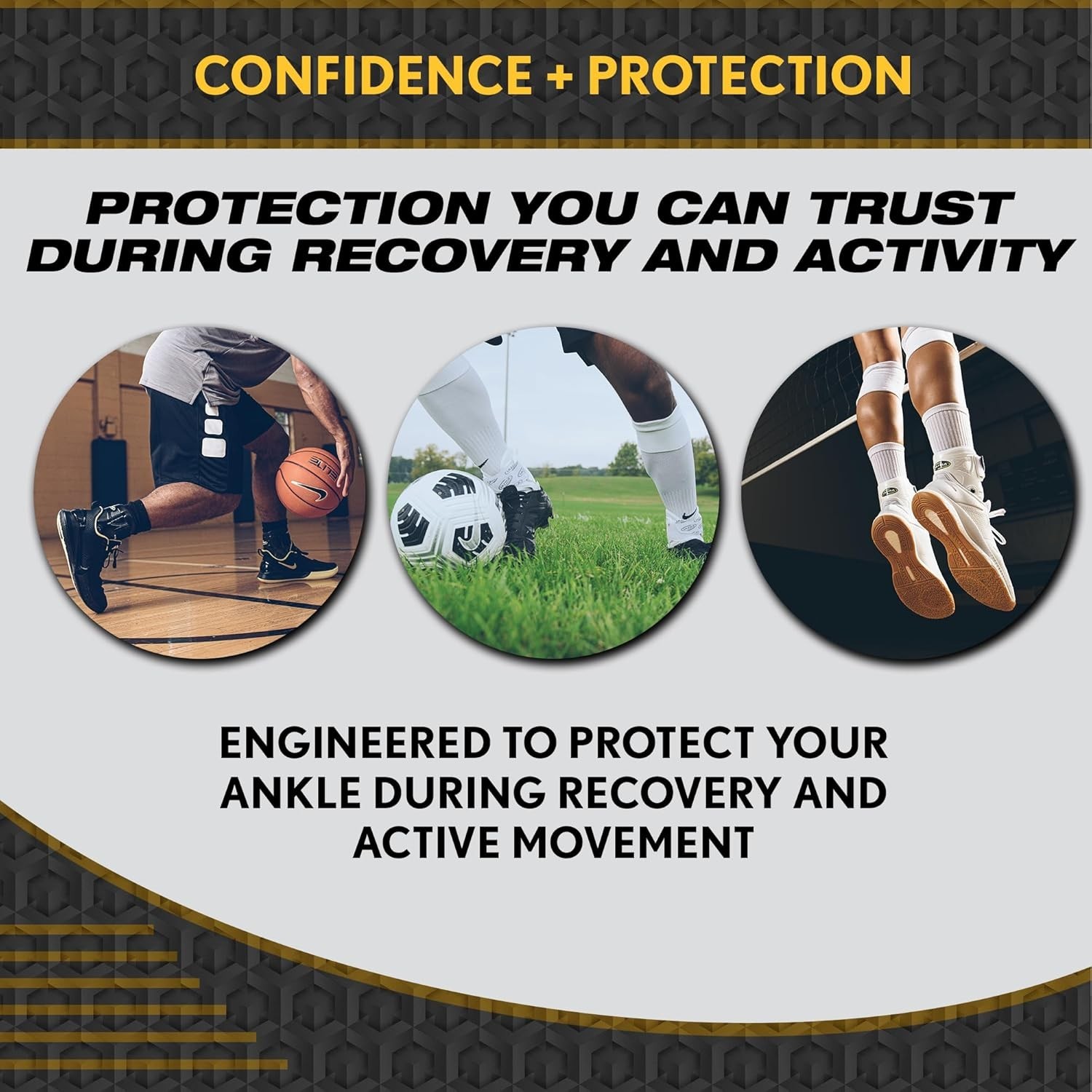 Ultra Zoom Ankle Brace for Sprained Ankle Recovery & Sports Support – Soft Sh…