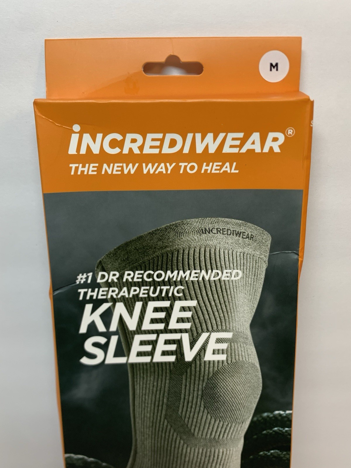 Incrediwear Knee Sleeve MEDIUM GRAY ~ Healing Brace Pain Arthritis Tendonitis
