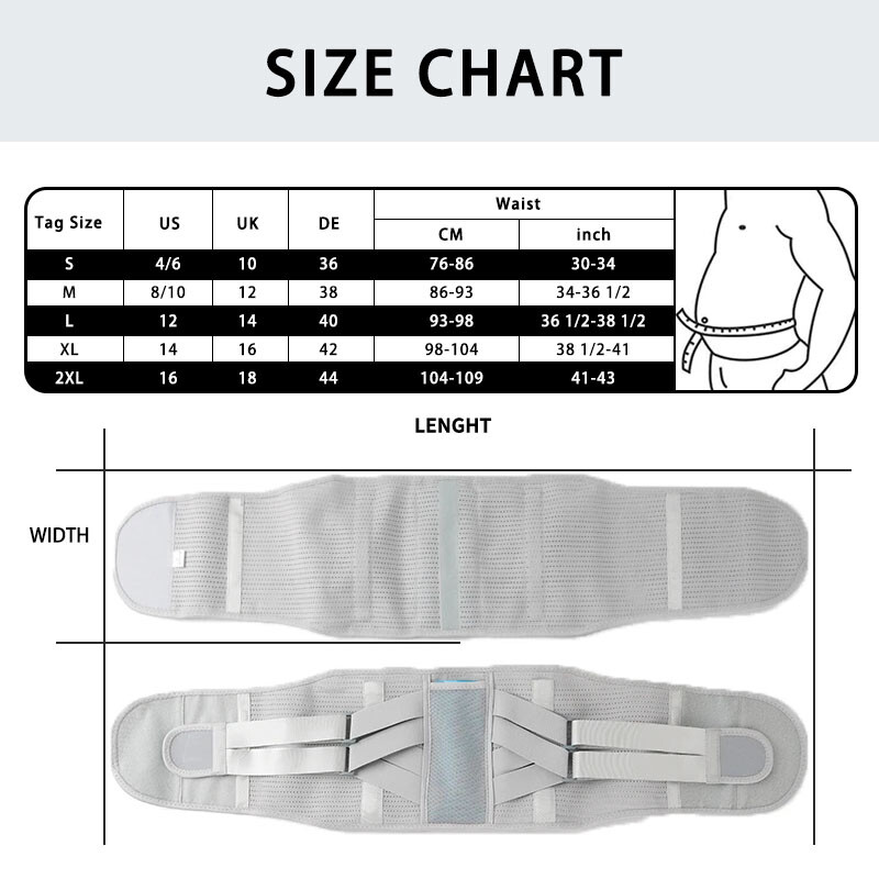Medical Lumbar Support Belt For Lower Back Pain Relif Spine Brace Men Women US