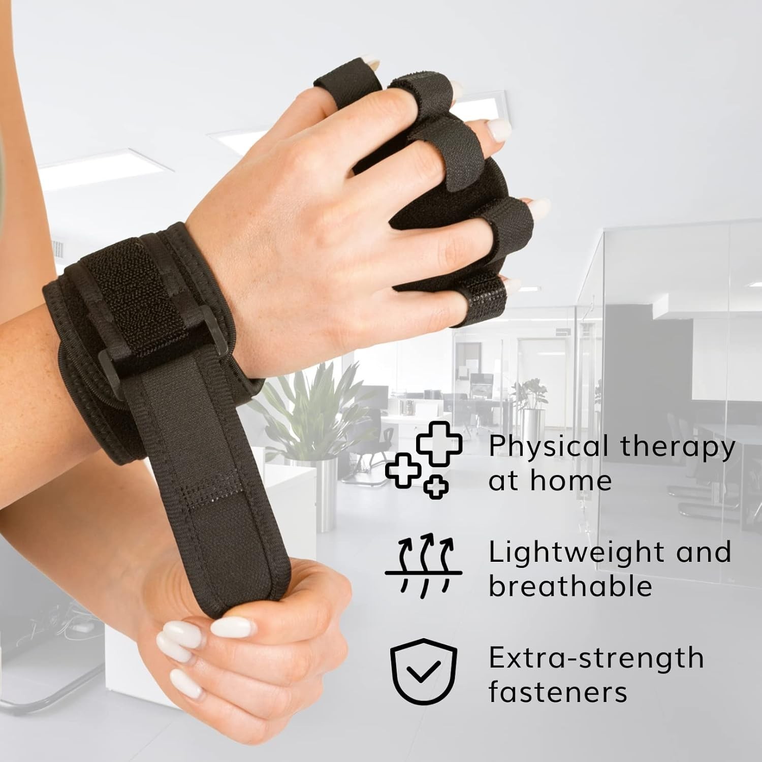Anti Spasticity Splint Contracture Stroke Resting Hand Orthosis Brace & Ball