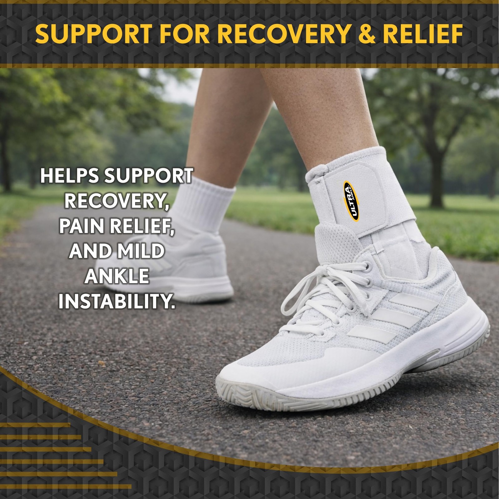 Ultra 360® Lace Up Ankle Brace with Figure-8 Straps – Ankle Stabilizer for Sp…