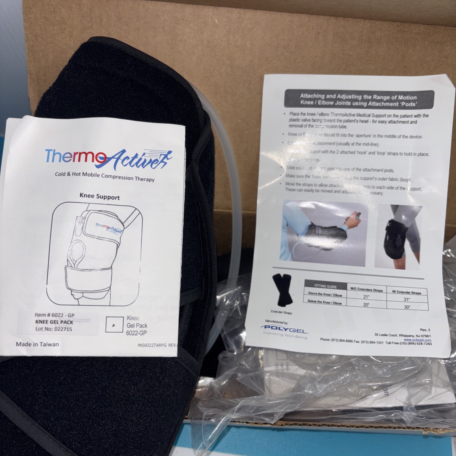 Thermo Active Compression Knee & Elbo Support New In Box Support
