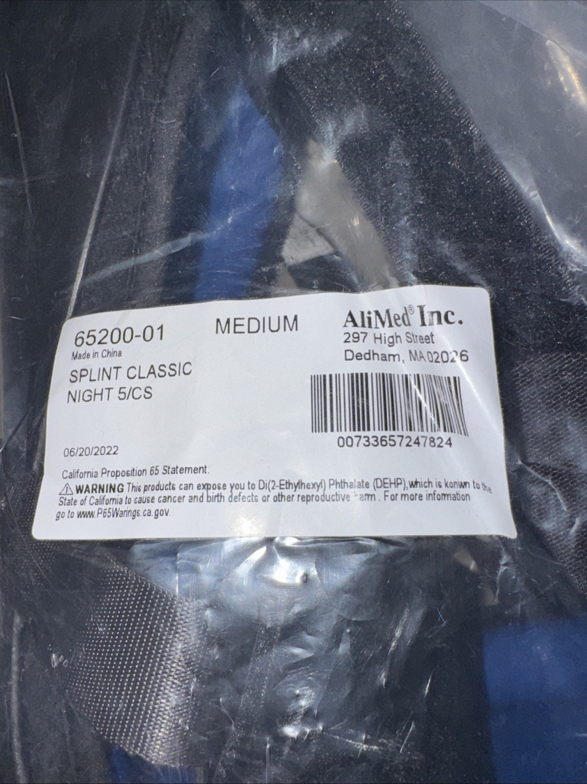 Splint Classic Night AliMed Black Medium New