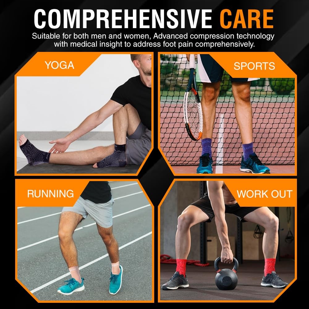Doc Miller Ankle Brace for Women & Men, 1 Pair Medium, Skin/Nude