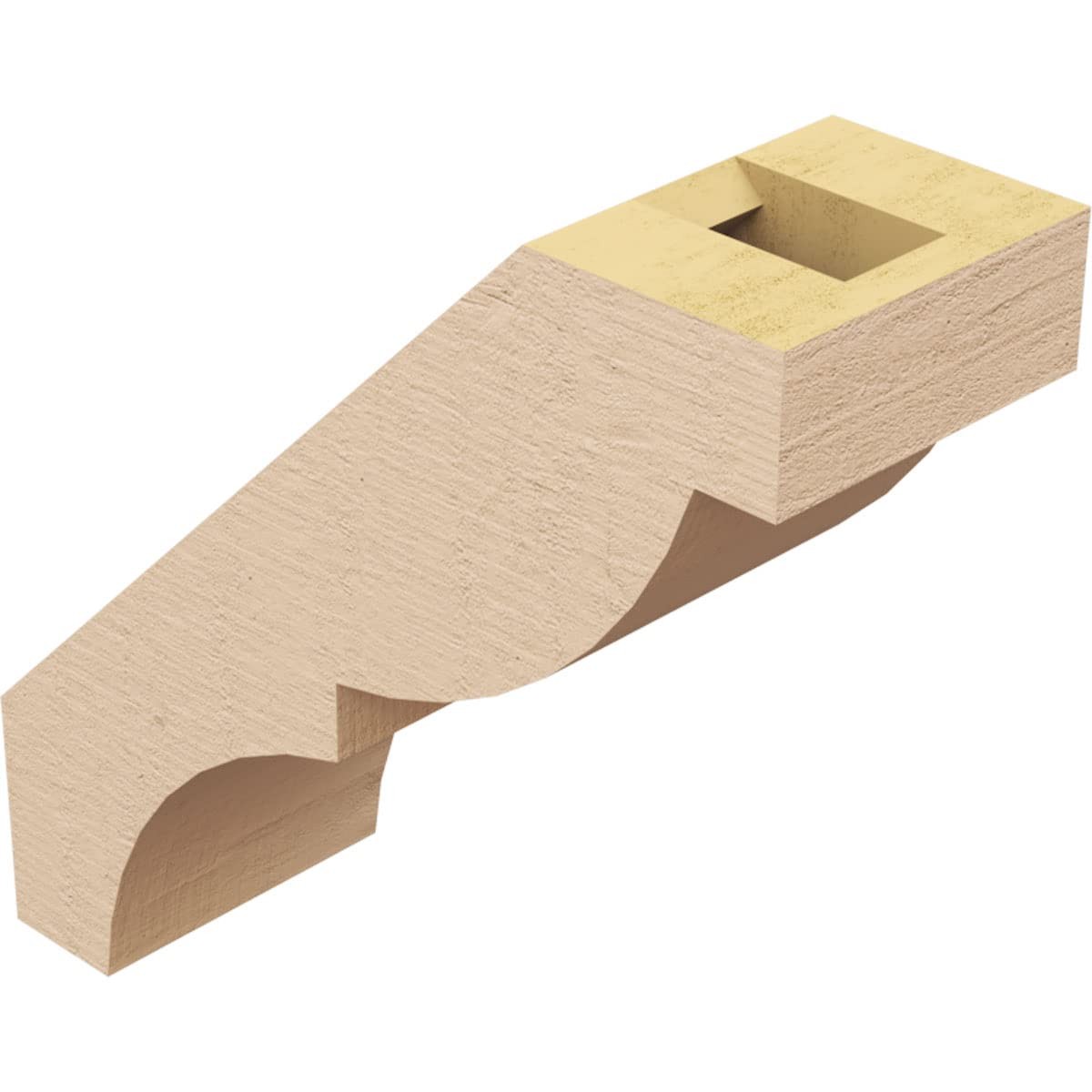 Ekena Millwork Timberthane Rough Cedar Faux Wood Valencia Knee Brace 3W X 8D X