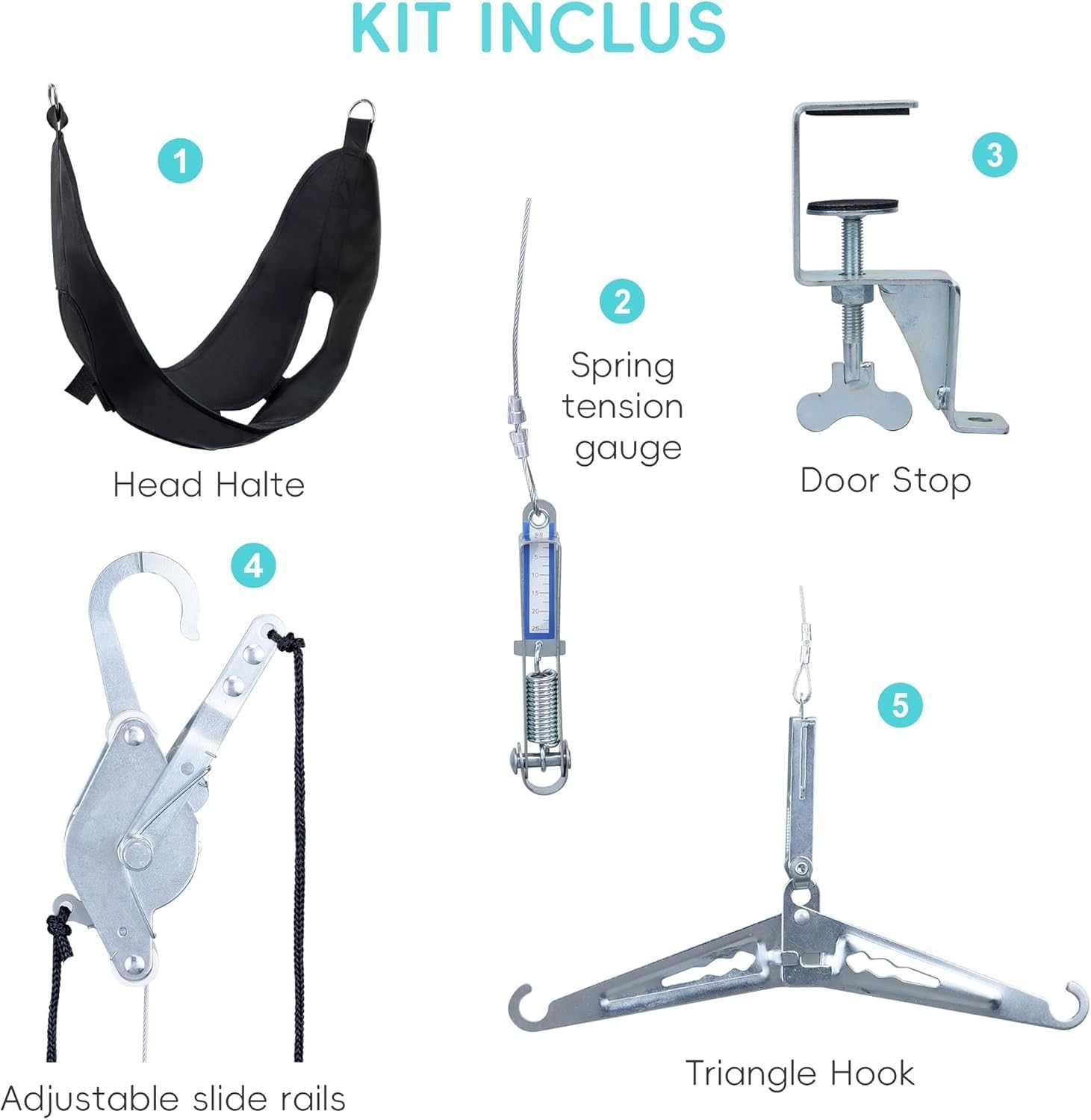 Cervical Neck Traction Device – Over-The-Door Portable Stretcher for Pain Relief