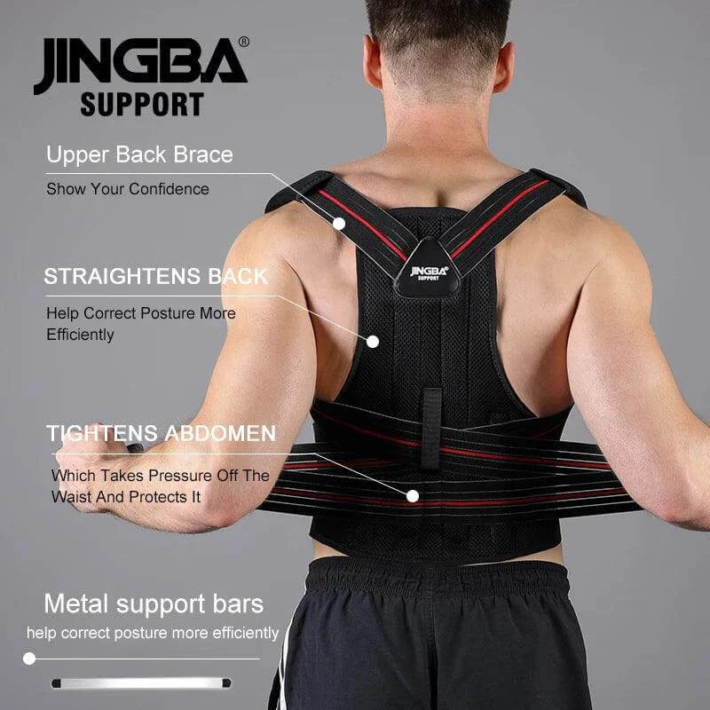 Premium 4 Metal Bar Back Brace Posture Corrector