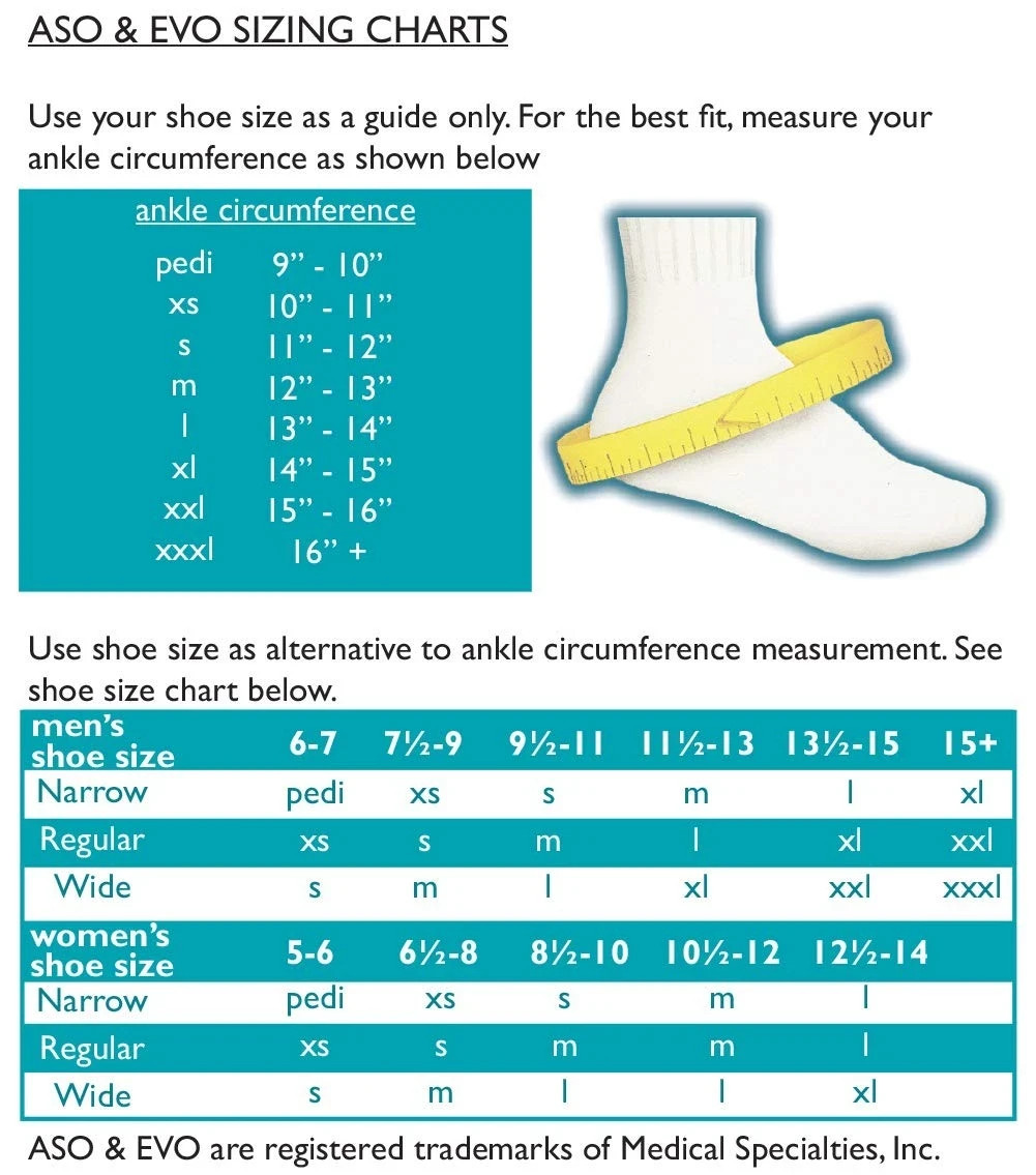ASO Ankle Brace Stabilizer – Secure Lace-Up White X-Large MODEL 264006