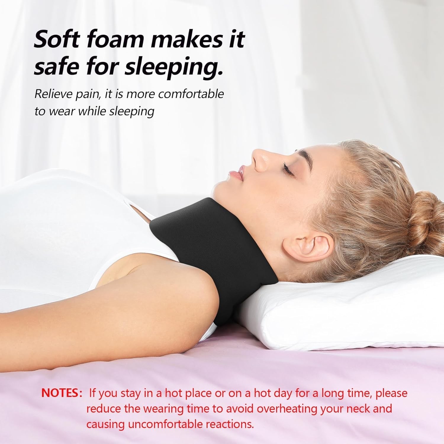 Universal Soft Foam Cervical Collar – Adjustable Neck Support for Injury Care