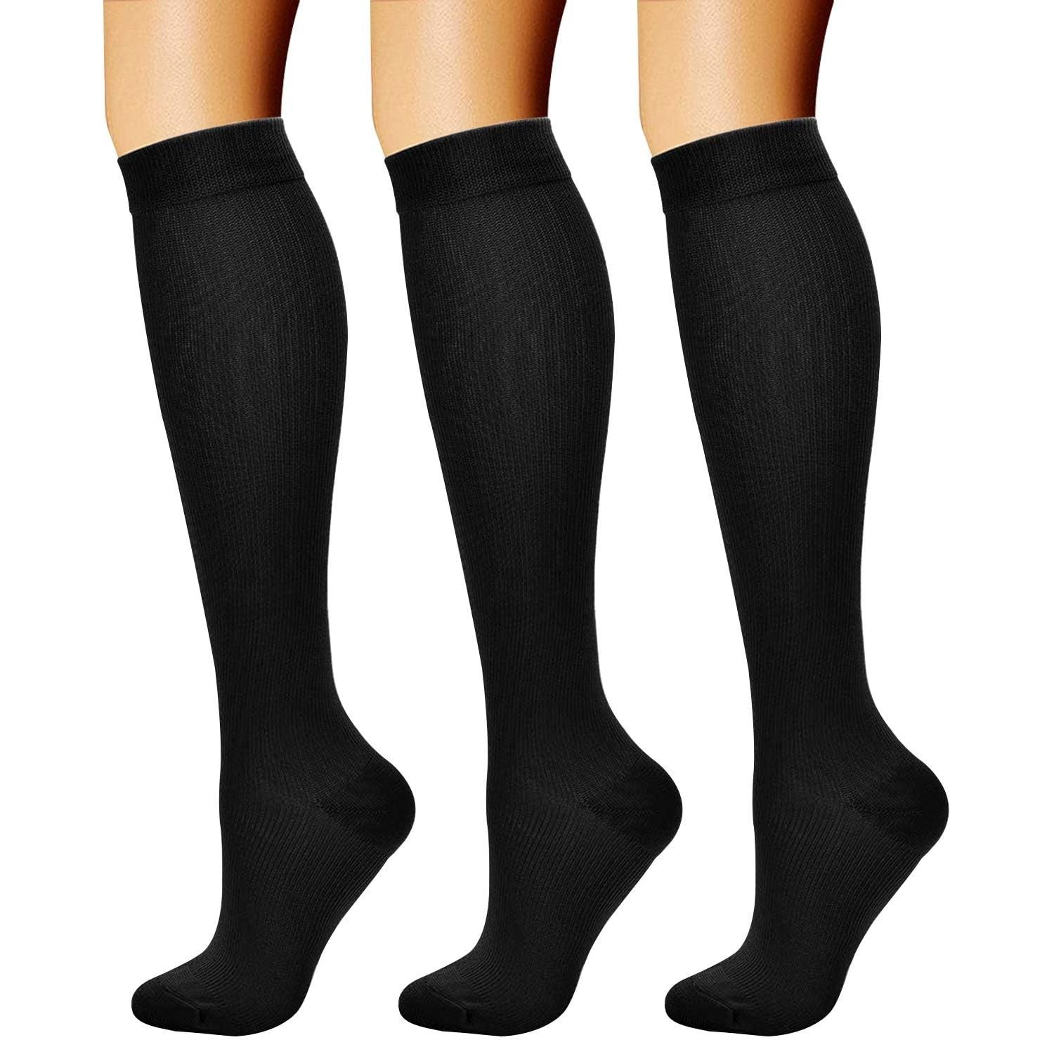 Compression Socks for & Men Circulation (3 Pairs) 15-20 mmHg is Best Athletic…
