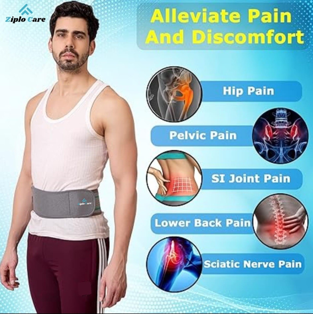 Core support Hip Belt for workouts & Daily use Fitness waist Back support