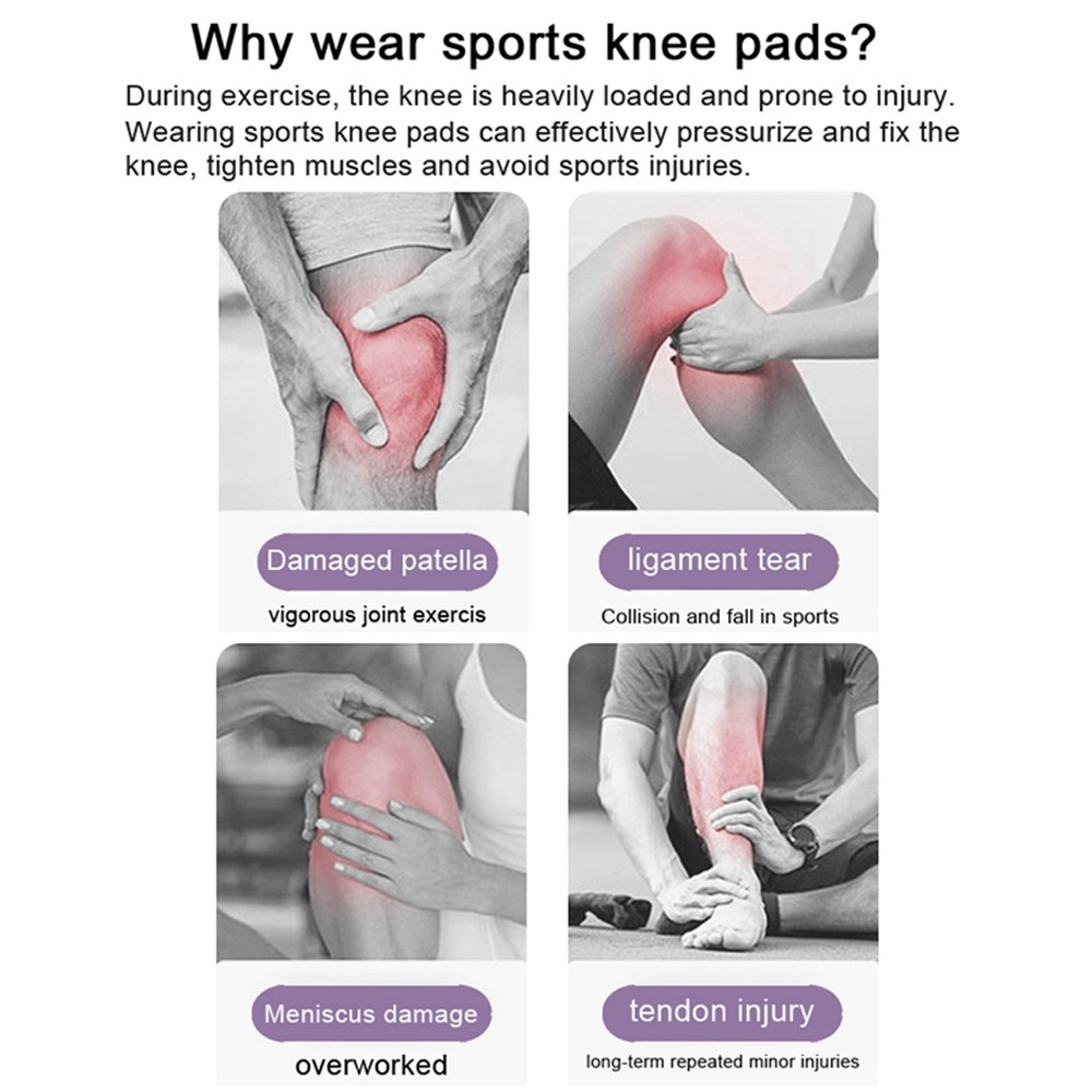 1 PCS Sports Compression Knee Pads Support Sleeve Protector Elastic Kneepad