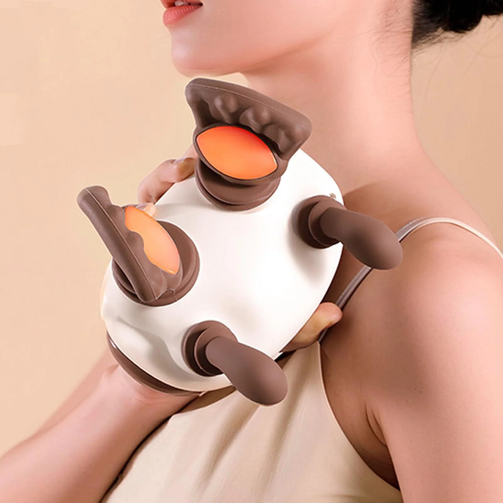 Portable Heated Neck Massager – Deep Kneading Shiatsu for Shoulder & Upper Back