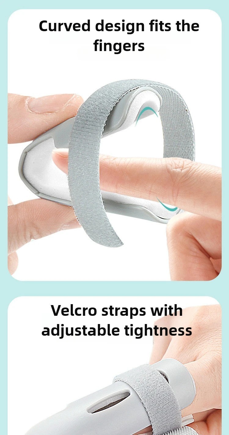 Finger Splint Support Brace Adjustable Immobilizer Sleeve for Injury Recovery