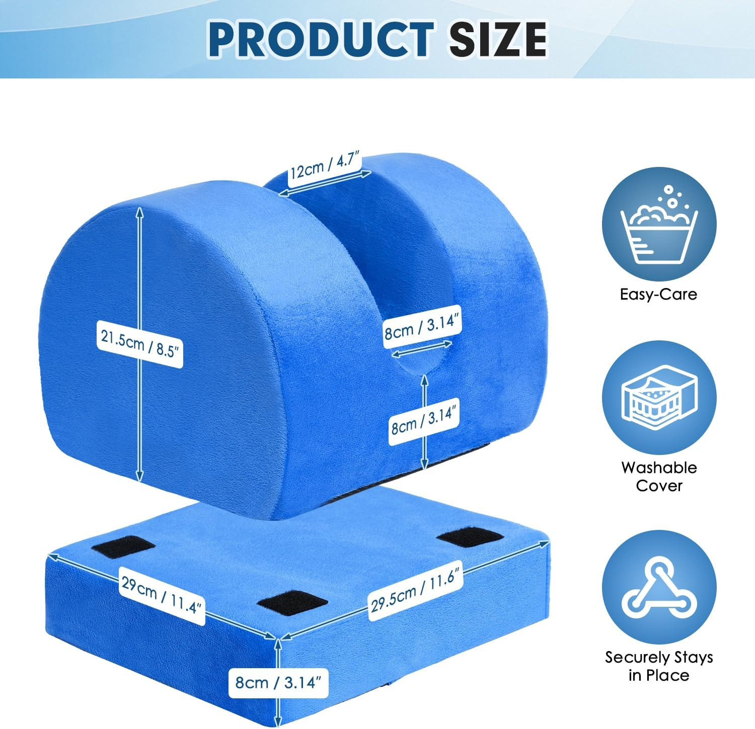 AUROPEAK Knee Replacement Pillow with Adjustable Height, Knee Surgery Recovery E