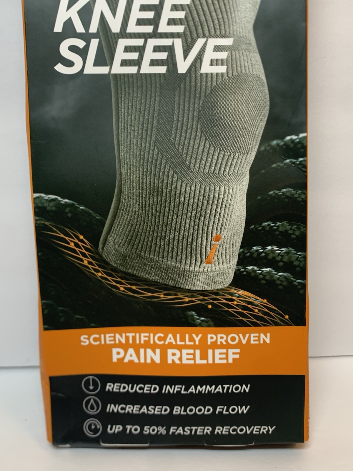 Incrediwear Knee Sleeve MEDIUM GRAY ~ Healing Brace Pain Arthritis Tendonitis