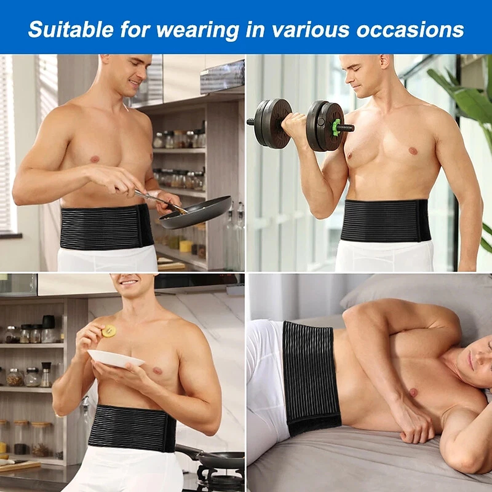 Umbilical Hernia Belt Abdominal Support Binder Compression Pad Adjustable Unisex