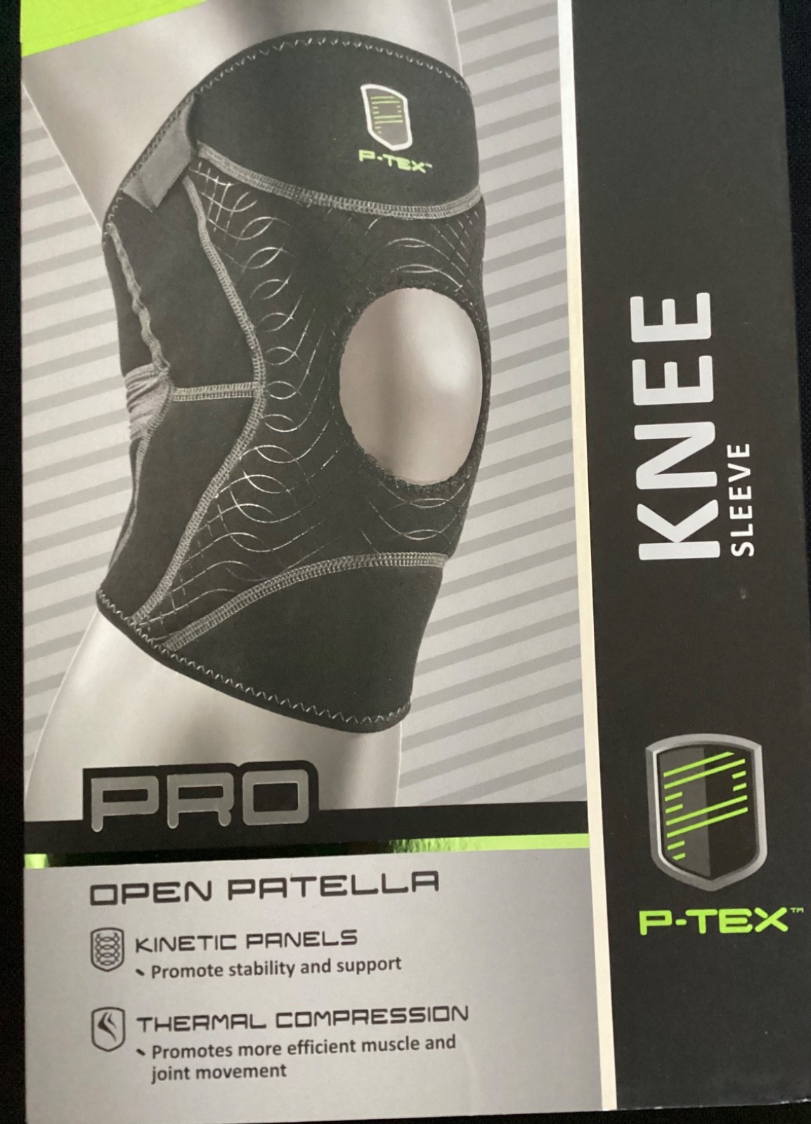 P-TEXPROOpen Patella Knee Sleeve, P-TEXK200 Kinetic Thermal Support SIZE SMALL