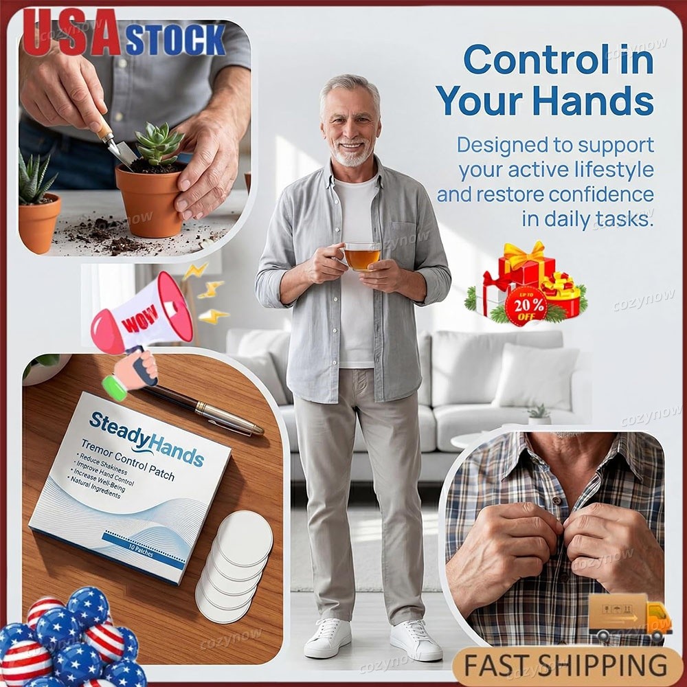 2026 Steadyhands Tremor Control Patch, Hand Stabilizer for Shaky Hands 10PCS~HOT