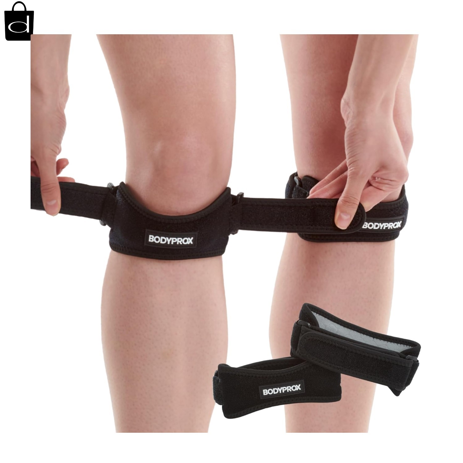 GOUNOD Silicone Patellar Tendon Support Strap 2 Pack,Knee Strap for Knee Pain…