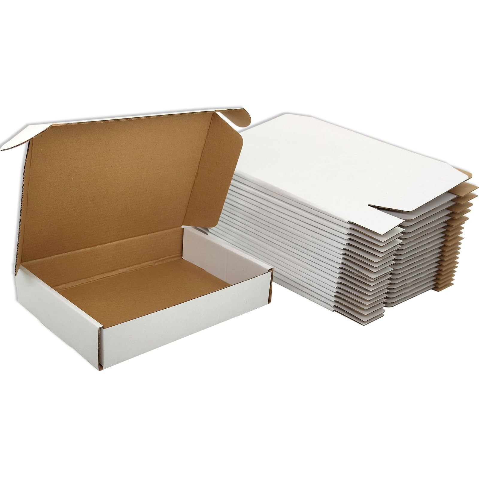 Small White Shipping Boxes for Small Business Pack of 30-11x8x2 inches Cardbo…