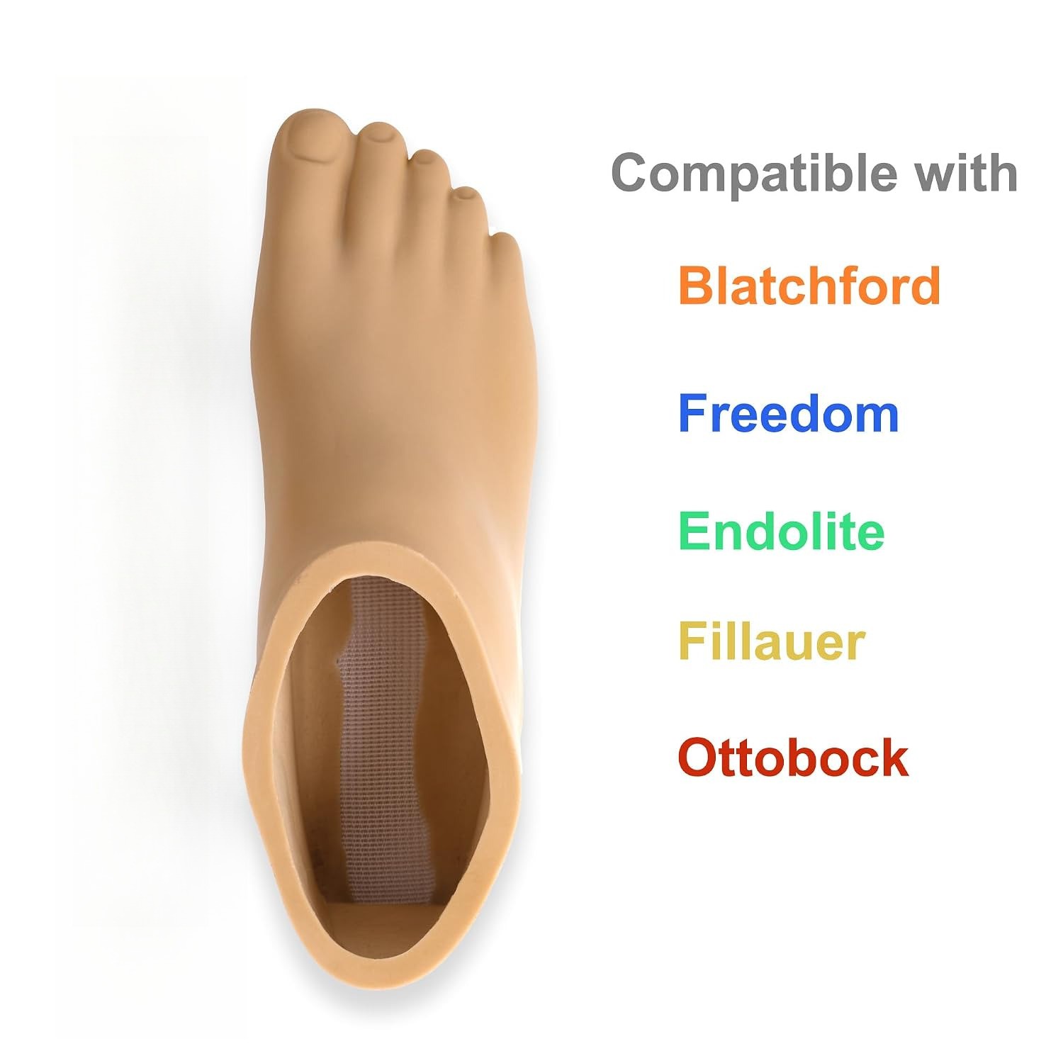 Universal Prosthetic Foot Shell Fits Freedom, Ottobock, Blatchford size 22-27CM