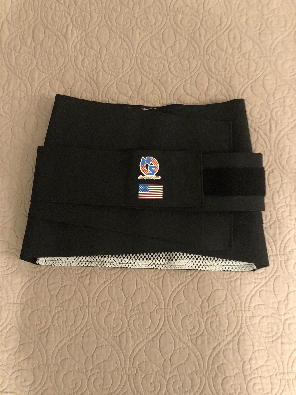 New Options Sports 2XL 12” X 40inch Back Brace Black Side Support Ribs $59