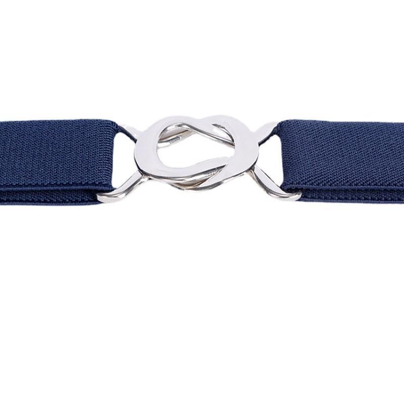 Adjustable Elastic Stretch Belt for Women 2.5cm Wide Metal Ring Buckle No Hassle